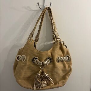 Michael Kors Tan Braided Shoulder Bag